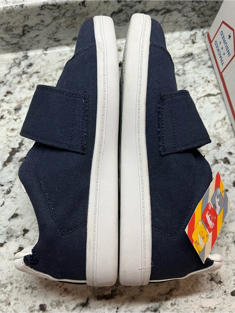 Classic Navy Canvas Espadrille Slip-On for Women comfort shoes